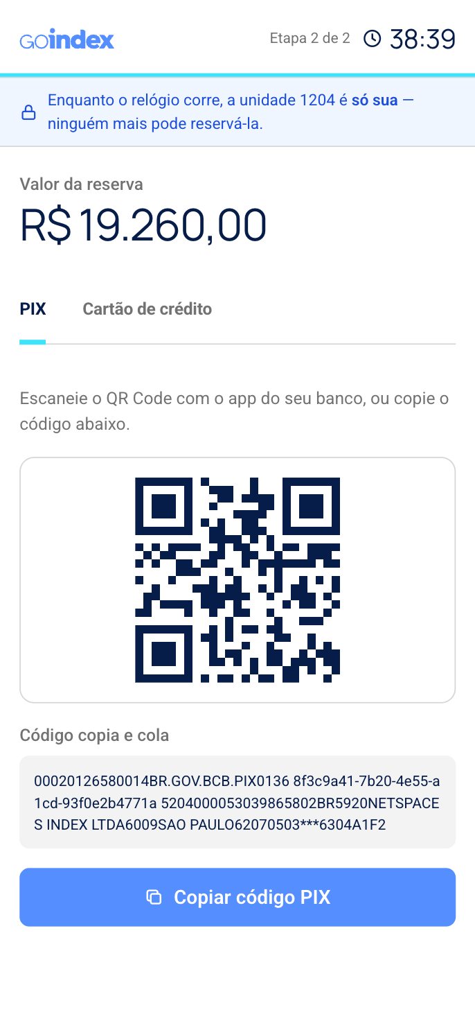 Reserva online por Pix